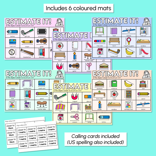 Resource preview 3 for Estimate It! - Estimating Length Bingo Game