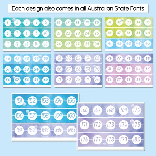 Resource preview 3 for Number Line - The Sea of Wonder Collection - Calming Classroom Decor