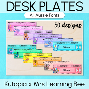 Student Desk Plates / Nametags - The Kutopia Collection