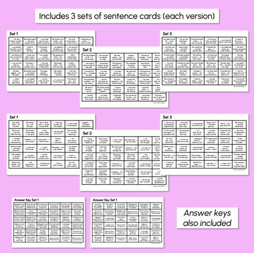 Resource preview 4 for Subordinating Conjunctions Bingo Boards