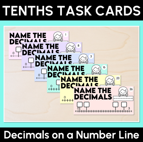 Resource preview 1 for Decimals on a Number Line - Decimal Tenths Task Cards