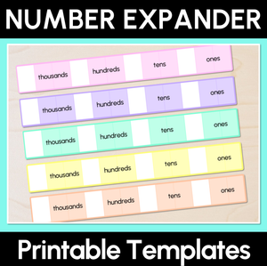 Number Expander Templates - Place Value - Hundreds to Millions
