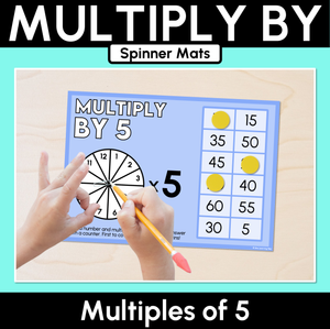 Multiply By - Multiples of 5 - Multiplication Spinner Mats