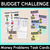 1 for Budget Challenge - Money Problem Task Cards