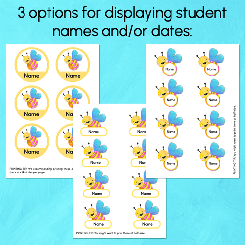 Resource preview 4 for Classroom Birthdays Display - The Kutopia Collection - Our Class Bee-Days
