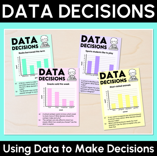 Resource preview 1 for Using Data to Make Decisions - Task Cards