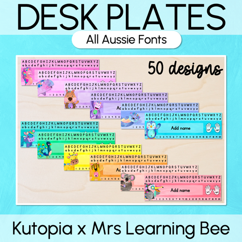 Resource preview 1 for Student Desk Plates / Nametags - The Kutopia Collection