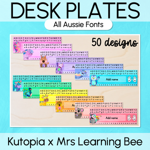 Student Desk Plates / Nametags - The Kutopia Collection