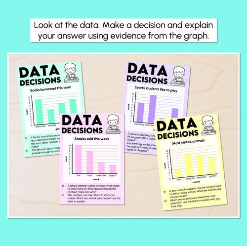 Resource preview 2 for Using Data to Make Decisions - Task Cards