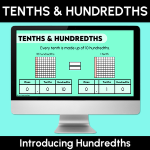 Introducing Hundredths - Decimals Digital Slides