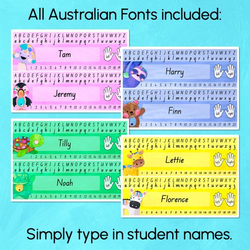Resource preview 3 for Student Desk Plates / Nametags - The Kutopia Collection