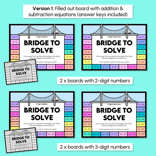 Resource preview 3 for Bridge to Solve - Addition & Subtraction Games