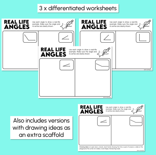 Resource preview 3 for Real-Life Angles - Angles Worksheets