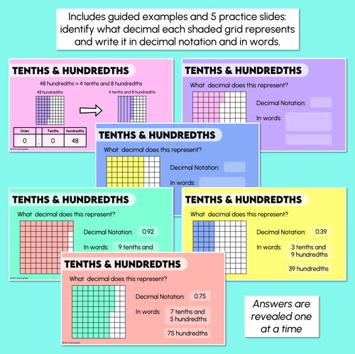 Resource preview 3 for Introducing Hundredths - Decimals Digital Slides