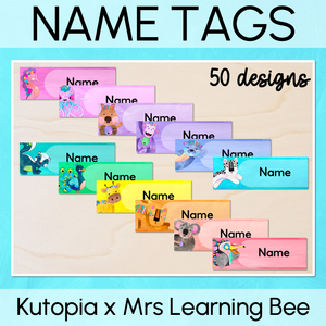 Student Name Tags - Editable - The Kutopia Collection