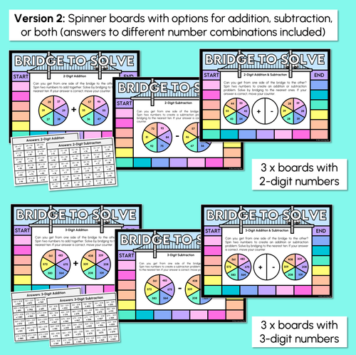 Resource preview 4 for Bridge to Solve - Addition & Subtraction Games