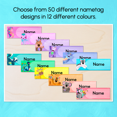 Resource preview 2 for Student Name Tags - Editable - The Kutopia Collection