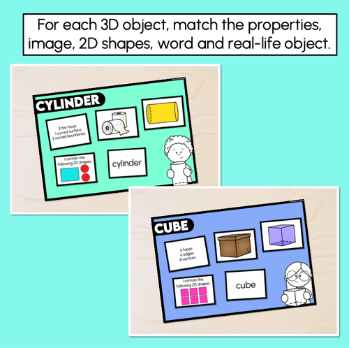 Resource preview 2 for 3D Objects: Matching & Sorting Activity