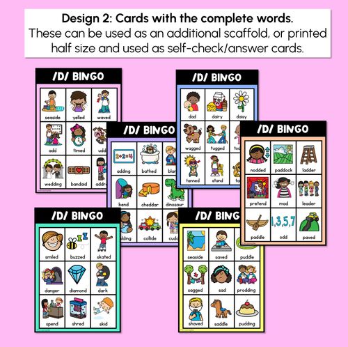 Resource preview 3 for D SOUND BINGO - Ways to spell the /d/ phoneme