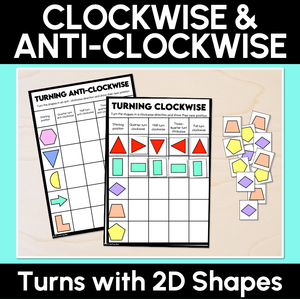Clockwise and Anti-Clockwise Turns with 2D Shapes