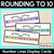 1 for Rounding to Nearest Ten - Number Lines Display Cards & Desk Companions (Rainbow)