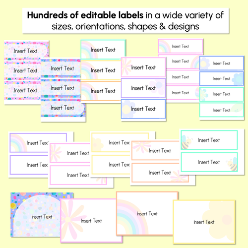 Resource preview 2 for EDITABLE LABELS- The Kasey Rainbow Collection 