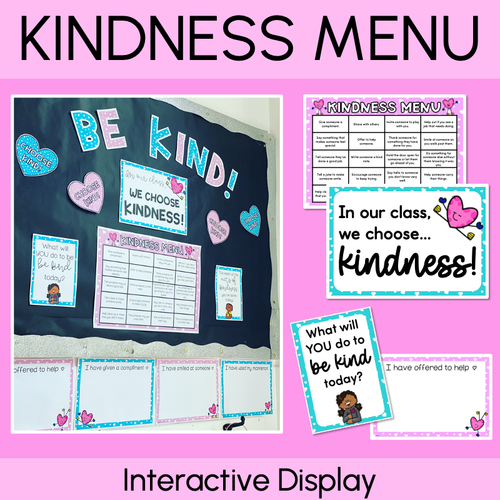 Resource preview 1 for Interactive Kindness Display - Kindness Menu