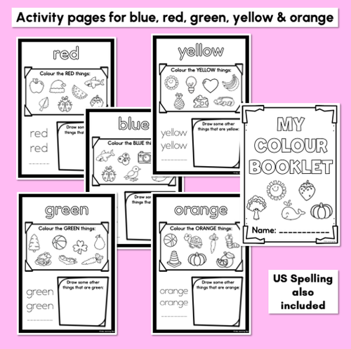 Resource preview 3 for Colour Activities & Fine Motor Crafts - Kindergarten Colour Worksheets