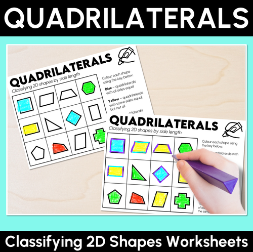 Resource preview 1 for Quadrilaterals – Classifying 2D Shapes Worksheets