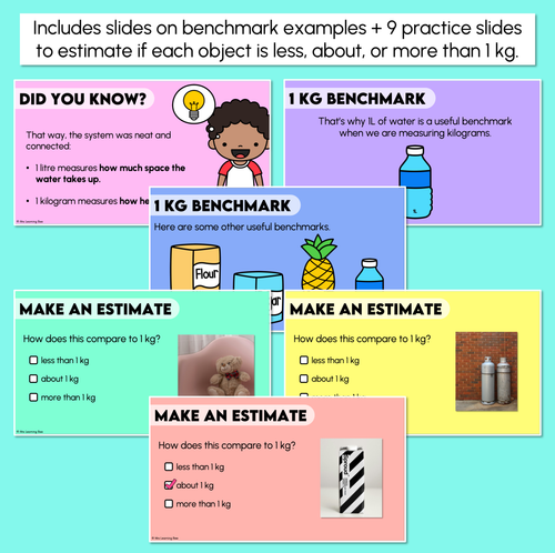 Resource preview 3 for Estimating Mass in Kilograms - Digital Slides