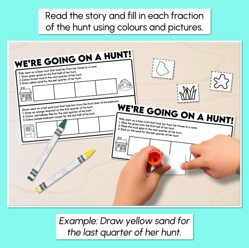 Resource preview 2 for Fractions of Length - We're Going on a Hunt Activity