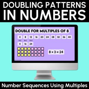 Doubling Patterns in Numbers - Number Sequences Using Multiples Teaching Slides