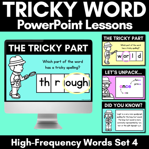 Resource preview 1 for High Frequency Heart Word Lessons SET 4-  WORDS WITH TRICKY SPELLINGS