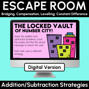 Escape Room - Addition & Subtraction Strategies - Digital Slides
