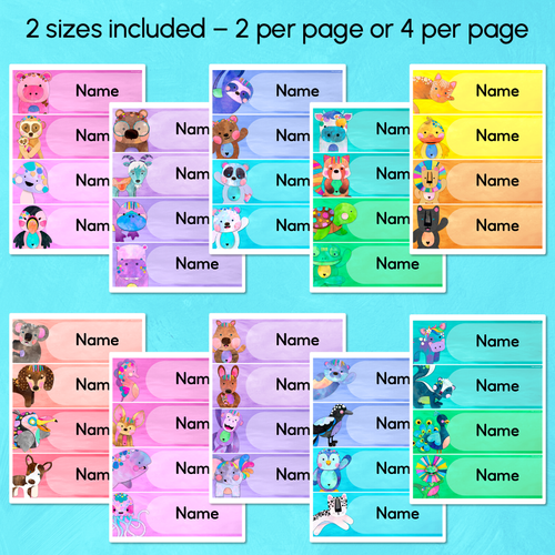 Resource preview 4 for Student Name Tags - Editable - The Kutopia Collection