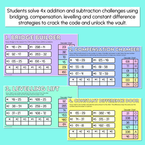 Resource preview 2 for Escape Room - Addition & Subtraction Strategies - Digital Slides