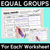 1 for Equal Groups - Using Language of 'For Each - Worksheets