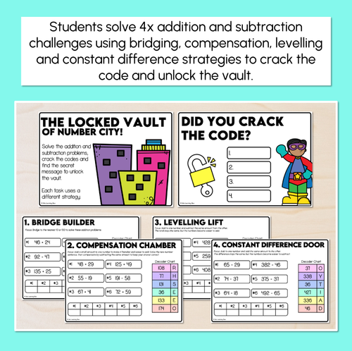 Resource preview 2 for Escape Room - Addition & Subtraction Strategies - Printables