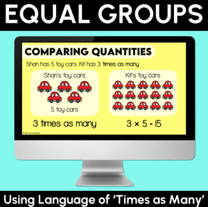 Equal Groups - Using Language of 'Times as Many' - Digital Slides