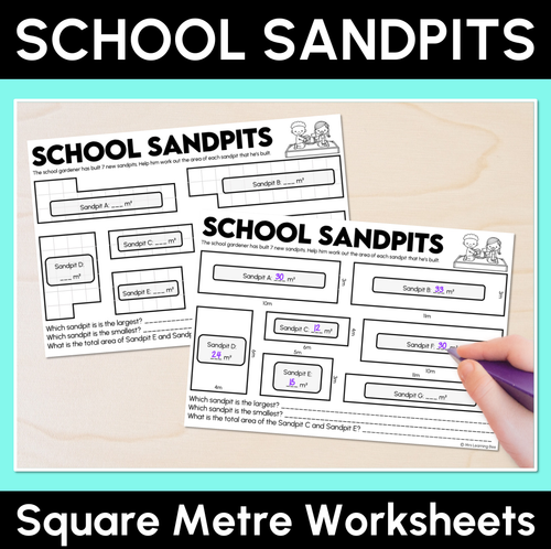 Resource preview 1 for School Sandpits – Square Metre Worksheets