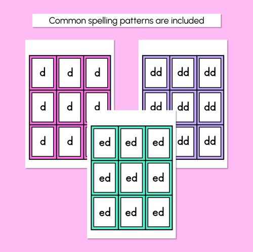 Resource preview 4 for D SOUND BINGO - Ways to spell the /d/ phoneme