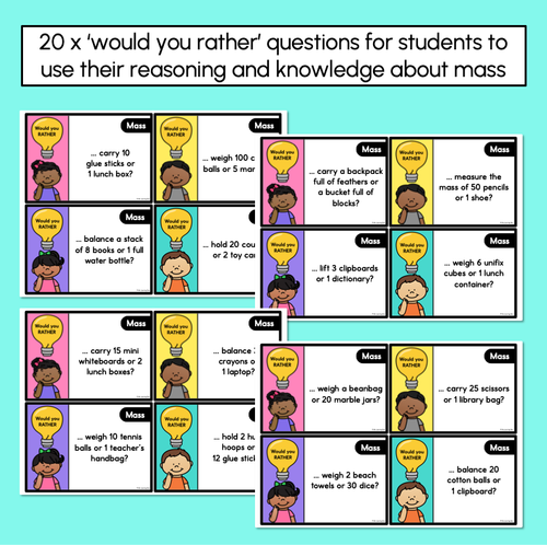Resource preview 2 for Would You Rather: Mass Task Cards