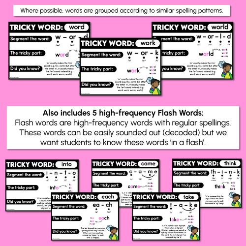 Resource preview 4 for High Frequency Heart Word Posters SET 4- WORDS WITH TRICKY SPELLINGS