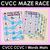 1 for CVCC CCVC Words Maze Race - CVCC I Words Mats