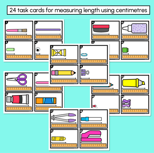 Resource preview 2 for Measuring Length with Formal Units (Centimetres) Task Cards 