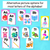 4 for Alphabet Posters - The Kutopia Collection - Watercolour Rainbow with Watercolour Images