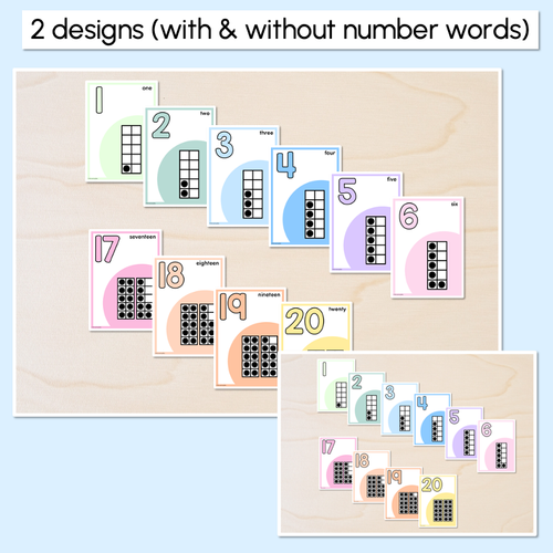 Resource preview 2 for NUMBER POSTERS 1-30 - The Brentos Collection - Pastel Rainbow