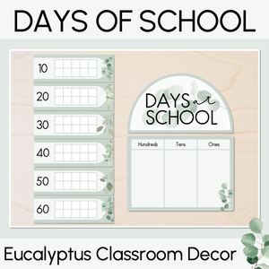 Days of School Display - The Eucalyptus Edit - Eucalyptus Classroom Decor