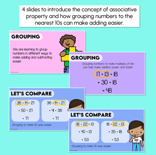 Resource preview 2 for Associative Properties - Grouping in Multiples of 10 - Digital Slides