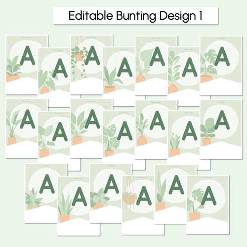 Resource preview 2 for Editable Bunting - The Greenhouse Collection - Natural Classroom Decor